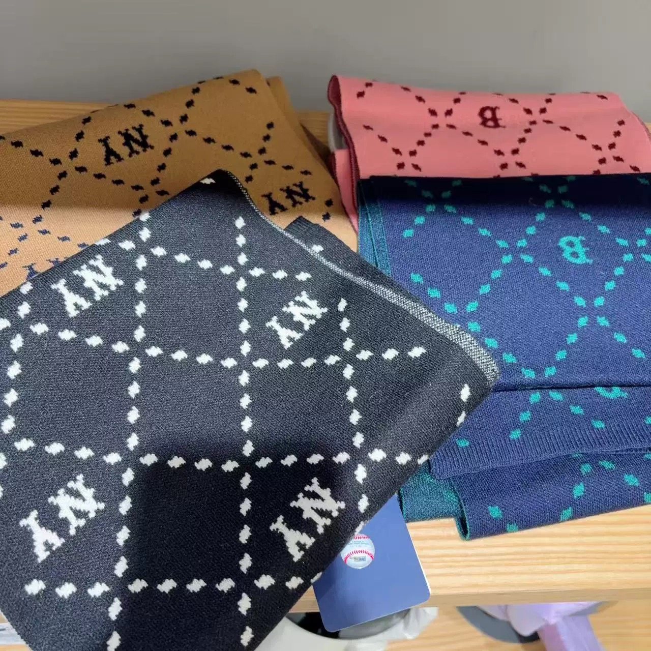 韩国代购MLB儿童时尚休闲保暖围巾折扣款