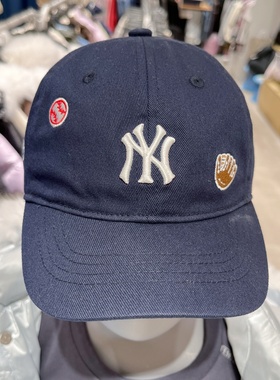 韩国代购MLB儿童NY标字母刺绣休闲潮流酷经典棒球帽25新款015N