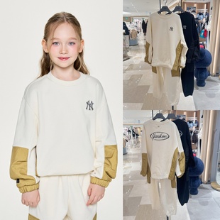 1956 25冬款 韩国直邮专柜代购 MLB儿童休闲运动加绒保暖卫衣卫裤