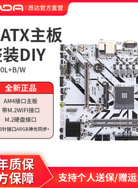 昂达B450L+B/W台式电脑am4主板ARGB神光同步ddr4内存双通道1-5代U