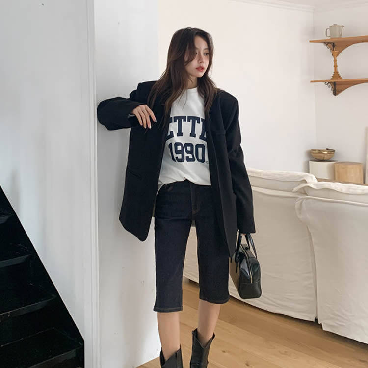 时尚起义韩国潮范2026春V领羊毛呢夹棉西装宽松外套dp26012103