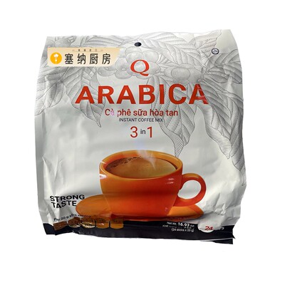 越南Q牌咖啡ARABICA咖啡480g 三合一速溶咖啡 深焙香浓陈光咖啡
