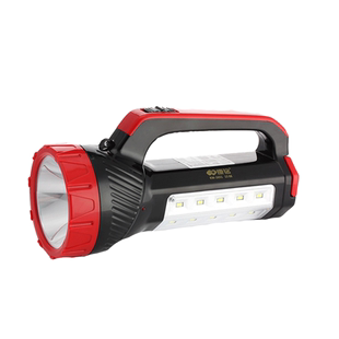 康铭led手电筒户外强光远射手提探照灯充电家用巡逻多功能应急灯