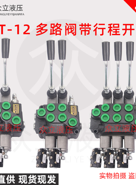 ZT12多路阀分配器带行程开关电控液压分配器环卫车电动叉车 微动