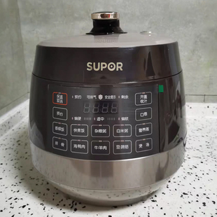 苏泊尔电压力锅家用0涂层钢胆6L大容量球釜高压锅不锈钢双胆饭煲