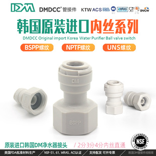 韓國DM接頭4分內(nèi)牙轉(zhuǎn)3分快插純水機啤酒設(shè)備咖啡凈水器