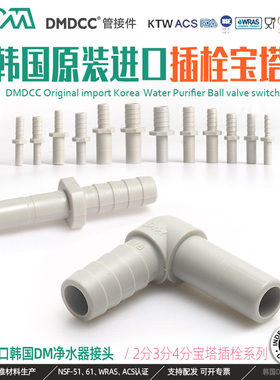 净水器接头配件2分3分4分硅胶管软管直通弯头插栓螺纹变径转接头