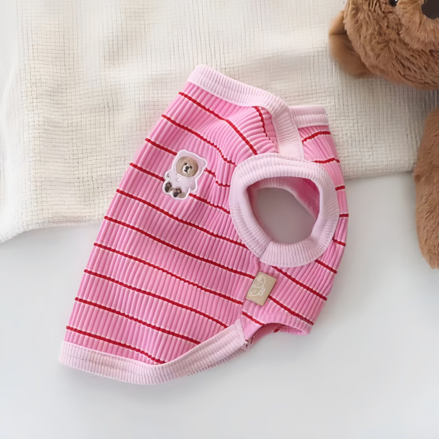 吉娃娃衣服宠物专用背心超小体幼犬杜宾小鹿犬春秋款条纹薄款夏装
