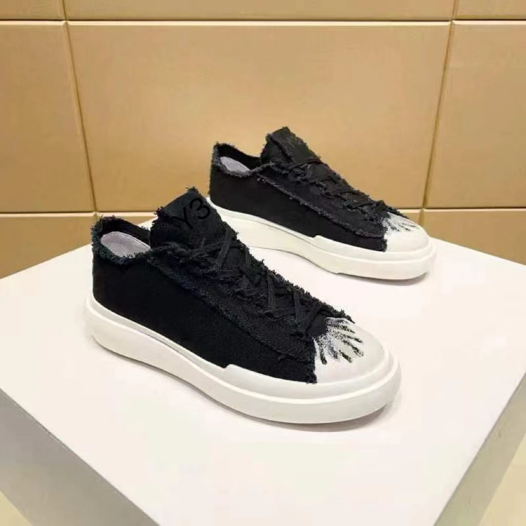 Y3LANPU帆布鞋男休闲低帮板鞋女鞋舒适乞丐鞋百搭增高3cm