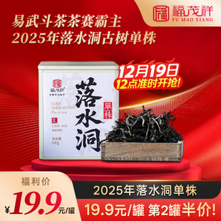 散茶50g 云南易武茶区普洱茶生茶纯料罐装 2025年 落水洞单株