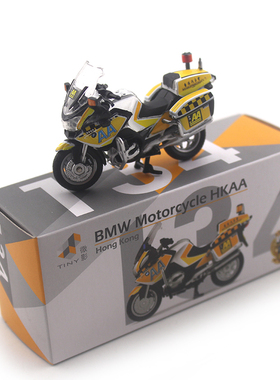 香港微影TINY城市合金车134号香港汽车会宝马RT900RT电单车摩托车