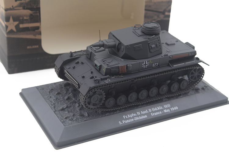 外贸车模1/43 pz.Kpfw.iv ausf.d 合金仿真中型坦克模型成品 收藏