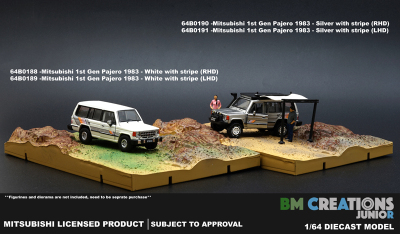 BM 1/64 三菱帕杰罗1983 Mitsubishi 1st Gen Pajero合金汽车模型