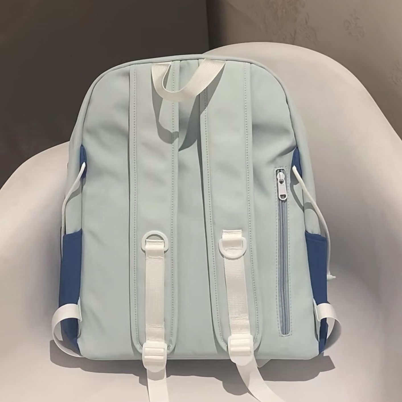 超韩系！ins风撞色爱心双肩包女2026春季新款学生上课大容量背包