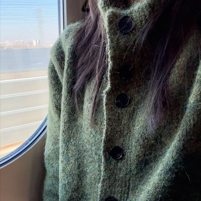 舒芙蕾针织开衫可立领可翻领