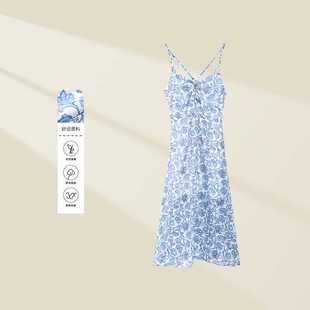 吊带连衣裙女 2024夏季 百搭收腰显瘦甜美印花法式 时尚 L132093 新款