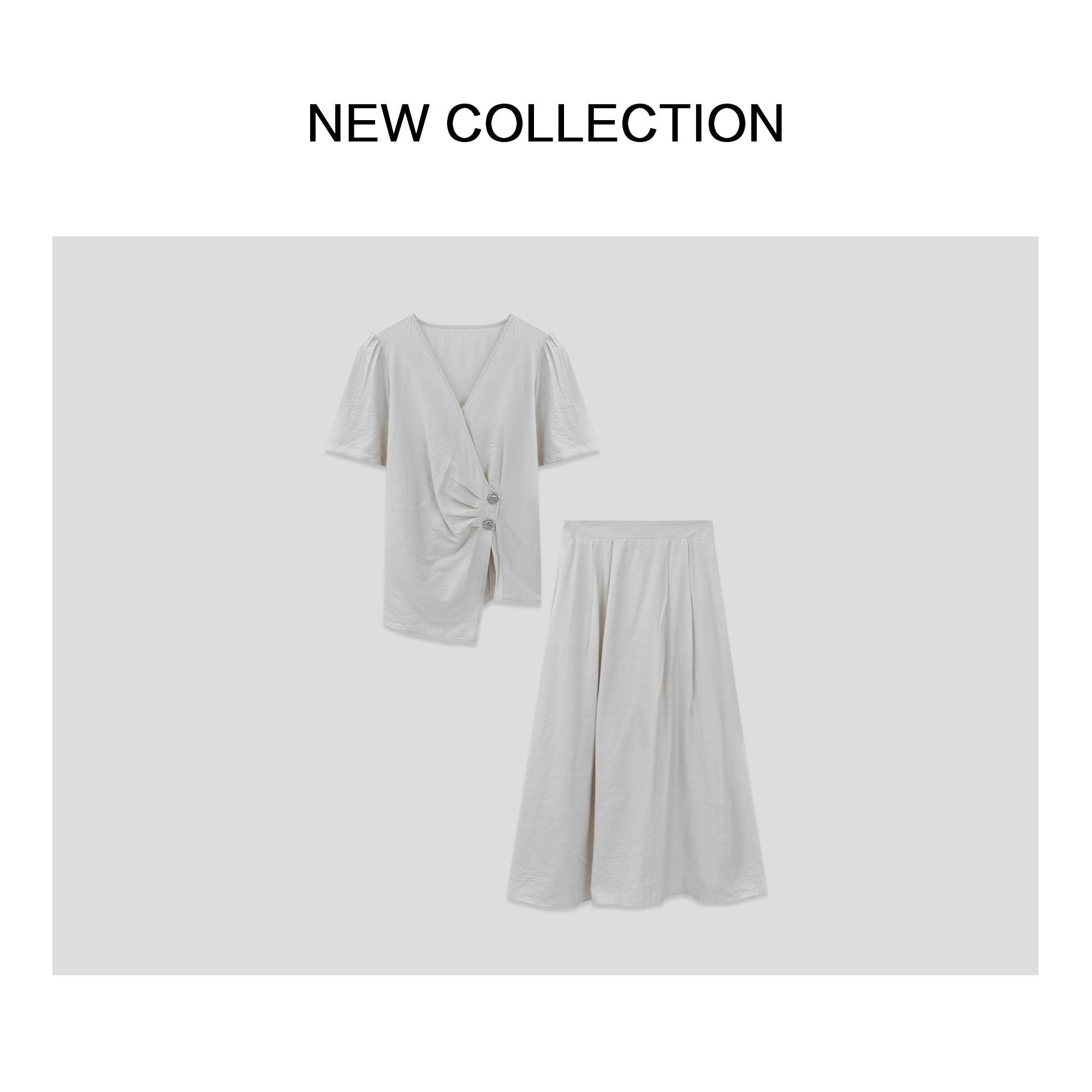 设计感衬衫+半裙套装 D352359XB-2359