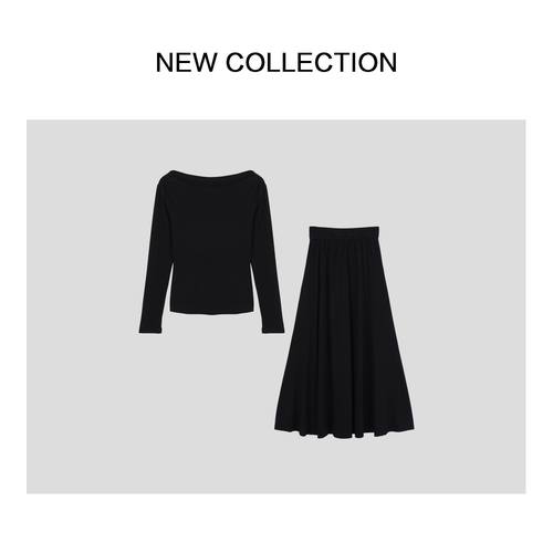 秋季新款高奢气质黑色套装D1538020-8020秋冬上衣