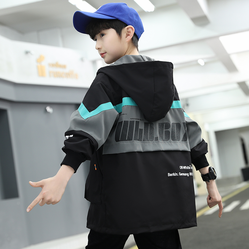 大童春秋装风衣外套兄弟11十二13岁学生男孩上学衣服酷帅12一15岁