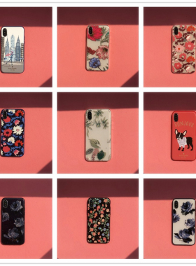 Kate Spade适用于苹果iPhone X/Xs10爱心花朵狗狗女KS 可爱手机壳