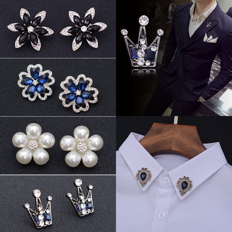 韩版饰品领饰领针胸花男士领扣刺马针胸针别针领花丝巾扣轻奢高端