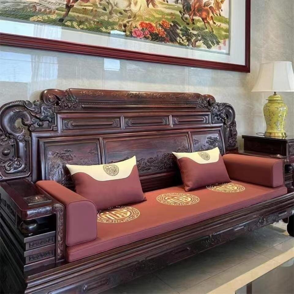 中式红木坐垫沙发垫实木沙发垫子双面四季通用防滑高端定制,居家布艺,椅垫,淘宝优惠券,粉丝福利购,淘宝优惠卷