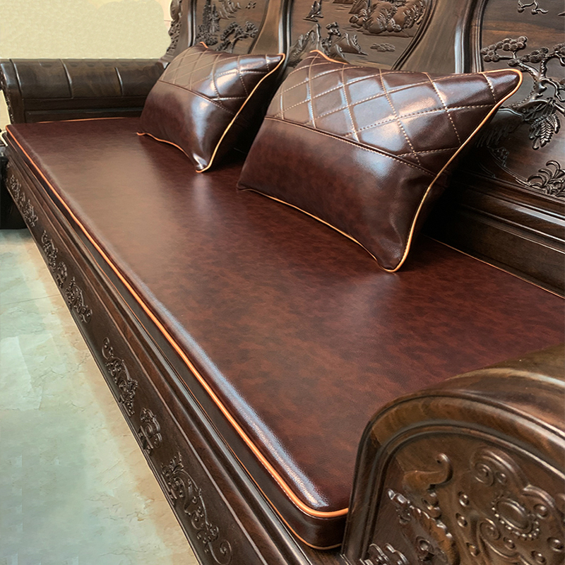 定制中式红木坐垫加厚凉席防滑实木沙发坐垫四季通用罗汉床茶台垫