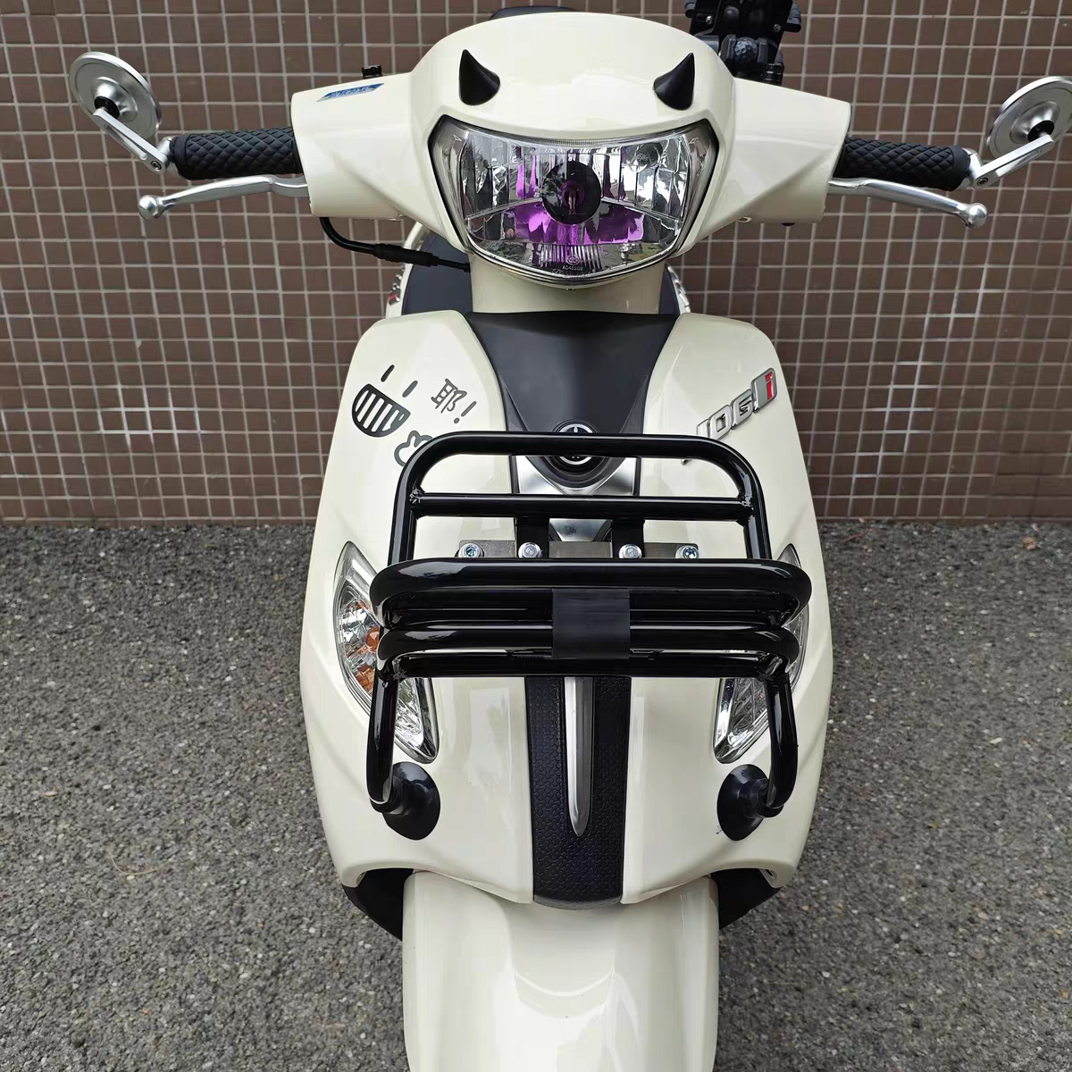 适用雅马哈巧格i125巧格i plus前货架书包架复古折叠货架改装配件