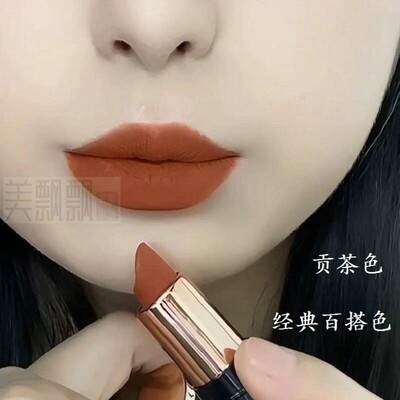 欧美吃土色口红贡茶脏橘梅子色显白女学生款防水不易掉色哑光雾面