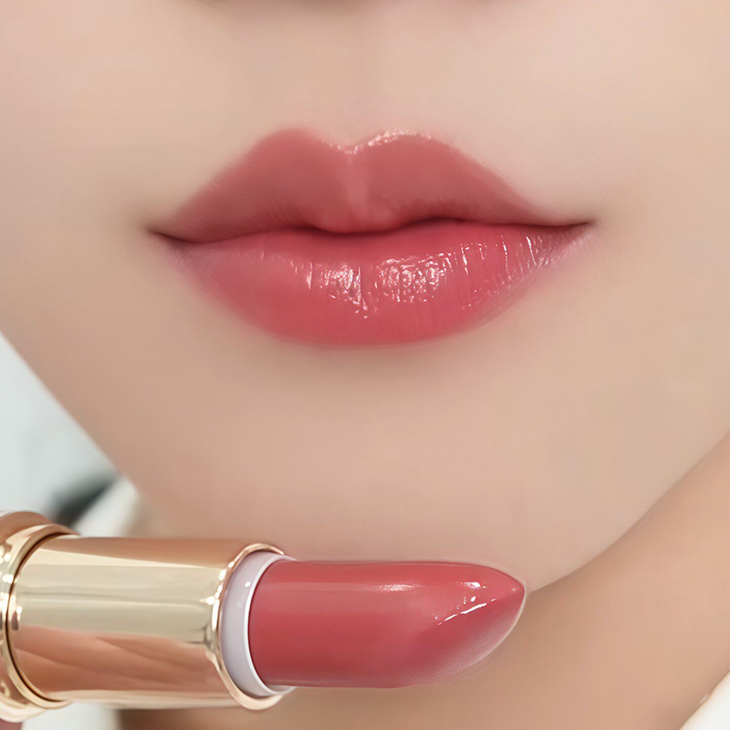 【安全滋润级口红】玫瑰精华口红滋润保湿淡化唇纹豆沙色官方正品