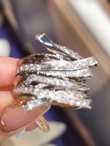 香港珠宝展18K金女镶嵌 0.75克拉天然南非高品质钻石戒指真金真钻