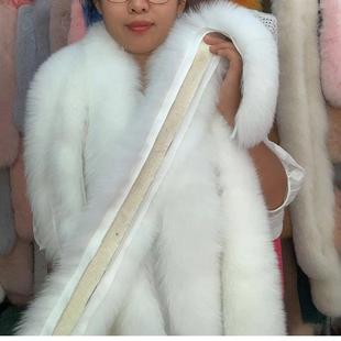 定制新中式汉服斗篷狐狸毛条真毛袖口毛毛袖套旗袍披肩皮草毛边女