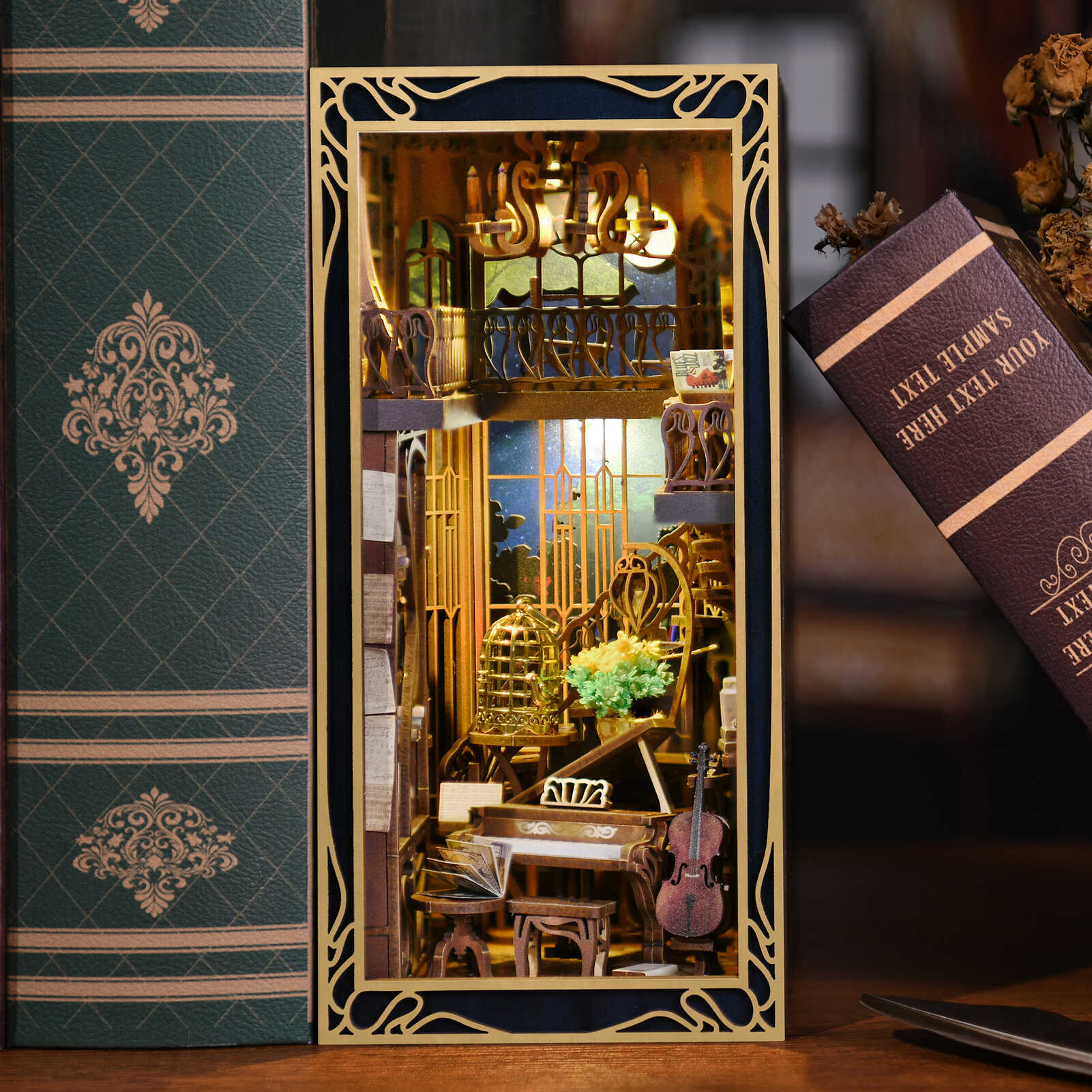 拼装模型木制拼装模型手工书立