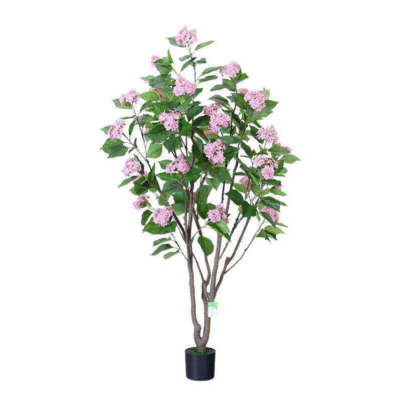 庭院景观仿真粉色绣球花树室内落地装饰假树大型户外仿生植物摆件