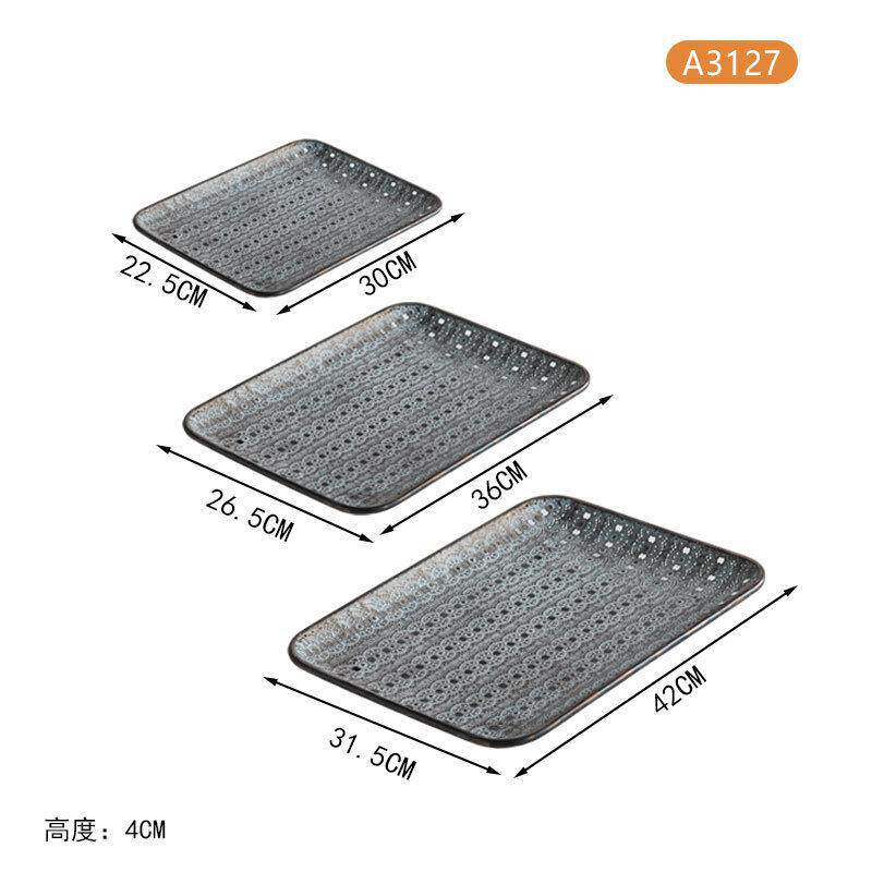 仿古做旧铁艺托盘摆件波西米亚风水果托盘民宿酒店茶盘美式工艺品
