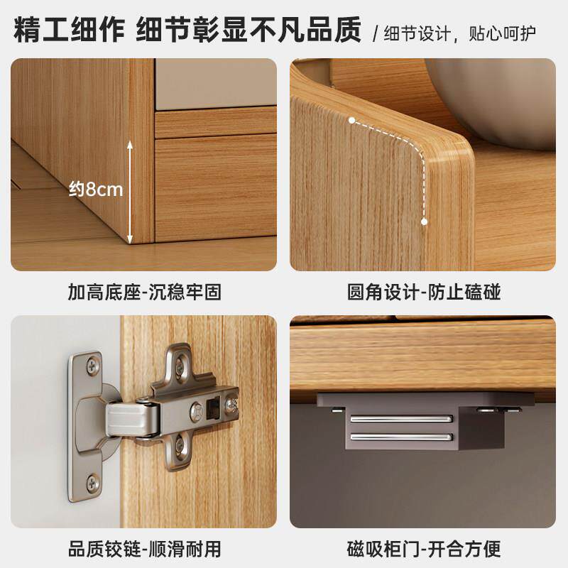 茶水柜客厅靠墙储物柜2026新款茶桌侧边收纳柜餐边柜多功能置物柜
