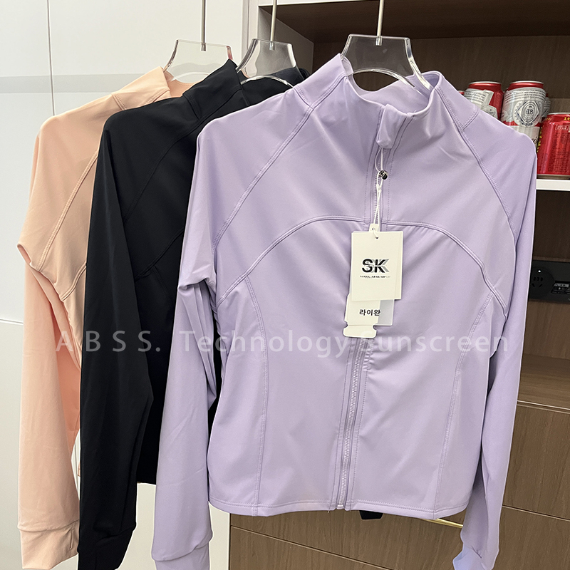 lu款lu同瑜伽服防晒衣立领修身