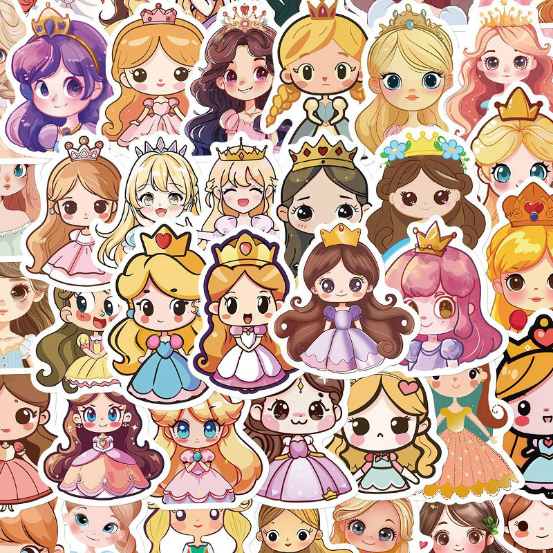 公主系列卡通可爱贴纸