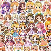 公主系列贴纸苏菲娅小公主卡通可爱创意粘贴画手机保温杯女孩儿童