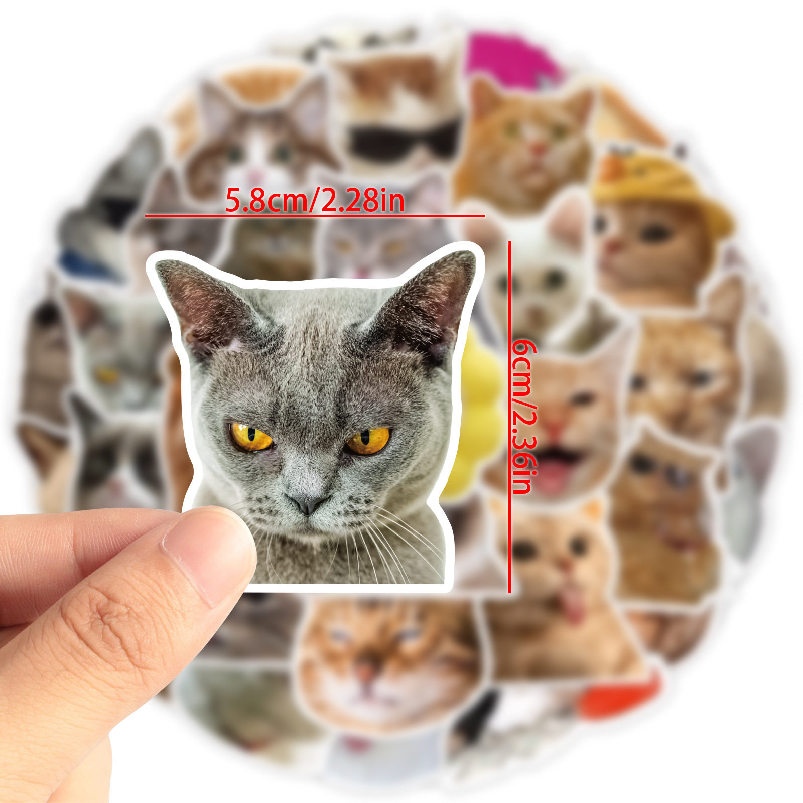 猫咪表情包可爱治愈手帐贴纸