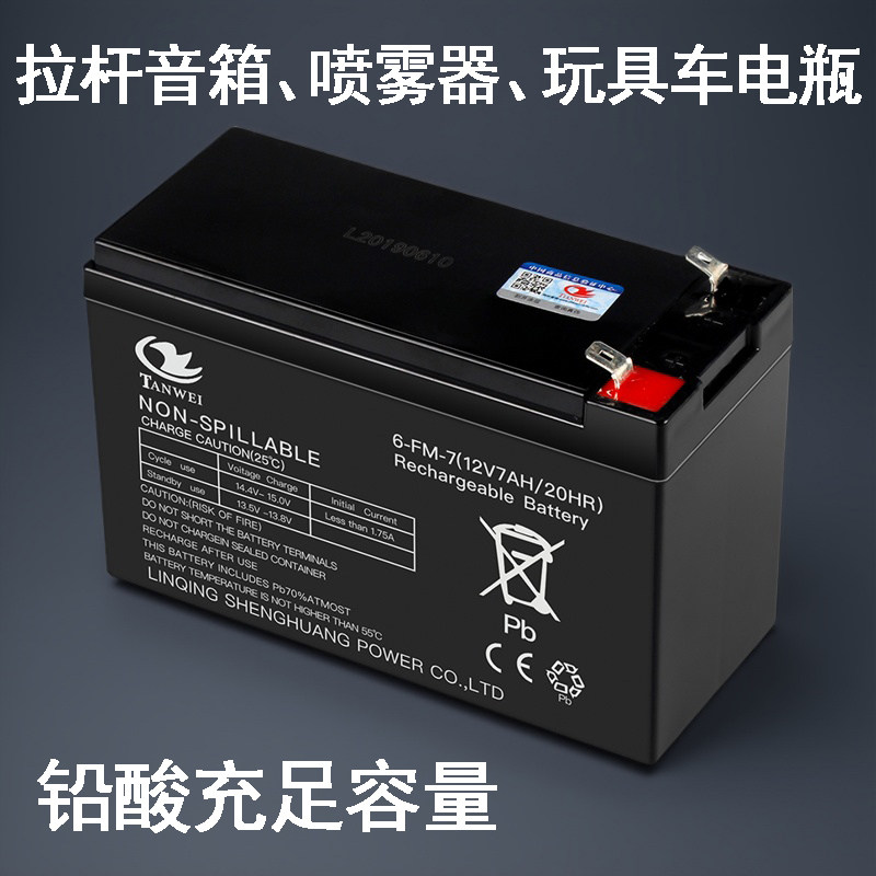 适用JBZ拉杆音箱电瓶山水万利达音响L喷雾器玩具车卷叶门蓄电池