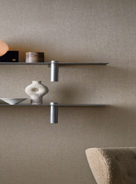 日本进口墙纸山月2026新款咖色系墙布纹理壁纸素色墙纸满铺34136