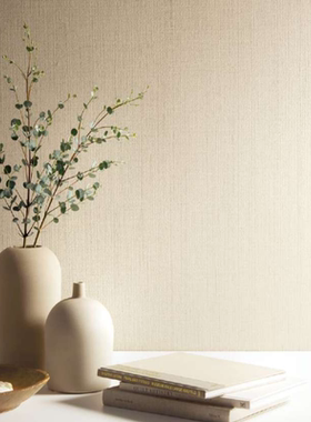 日本进口墙纸山月奶咖色织物墙纸布面质感适合全屋满铺防水55184