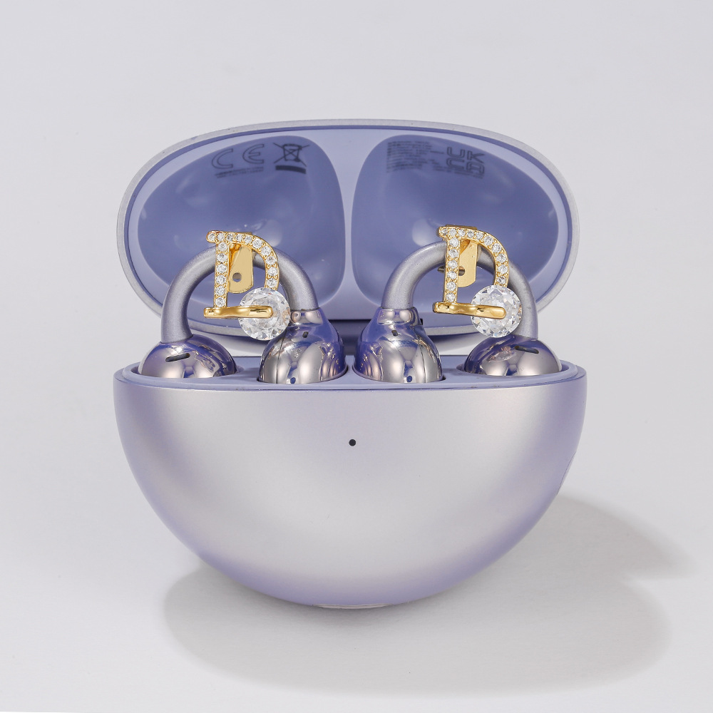 字母D可入盒通用型耳机钻扣Freeclip蓝牙夹扣小众时尚配饰防丢