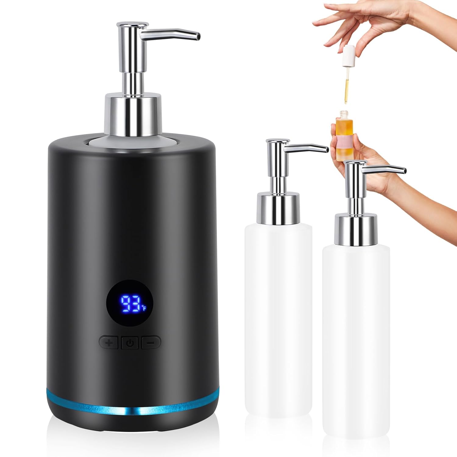 按摩油精油瓶加热器快速调温Massage Oil Warmer with 2 Bottles