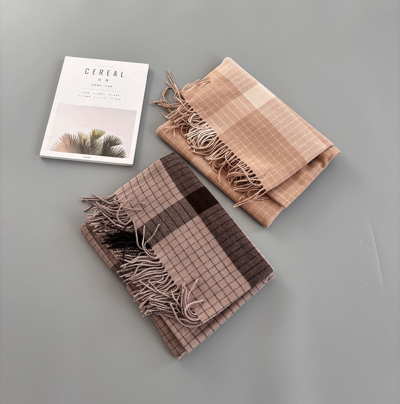 意大利单!498欧 100�shmere 女士山羊绒大号围巾披肩