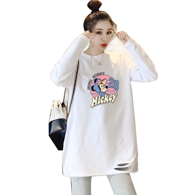 加绒叠穿卫衣内搭中长款长袖T恤