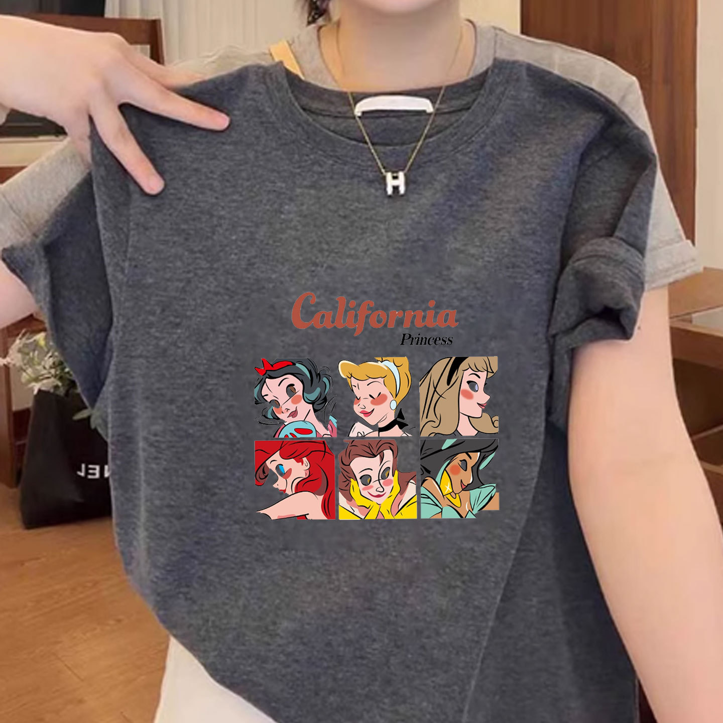 纯棉短袖T恤女美式宽松夏季新款