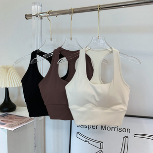 2026新款 美背紧身瑜伽健身背心 无勒感宽肩带防震运动文胸一体式