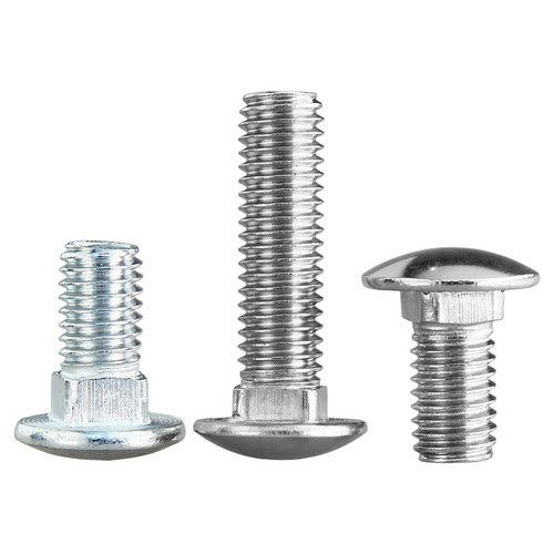 马车螺丝镀锌桥架货架螺栓M4M5M6M8M10M12大扁头半圆头四方颈螺丝